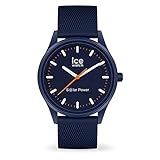 Ice-Watch - ICE solar power Atlantic Mesh - Blaue Herren/Unisexuhr mit Silikonarmband - 018393 (Medium)