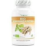 Original Bio Ashwagandha - 365 Kapseln - Hochdosiert mit 1950mg je Tagesportion - Echte indische Schlafbeere - Laborgeprüft - Vegan