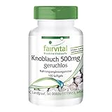 Knoblauch Kapseln 500mg - enthält Alliicin - Knoblauch 100:1 Extrakt - HOCHDOSIERT & geruchslos - 100 Softgels