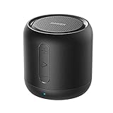 ​Anker Soundcore mini Bluetooth Lautsprecher, Kompakter Lautsprecher mit 15 Stunden Spielzeit, Fantastischer Sound, 20 Meter Bluetooth Reichweite, FM Radio und intensiver Bass(Schwarz)