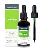 Liquid Chlorophyll aus Alfalfa - hochdosiert & ohne Konservierungsstoffe - 200 mg natürliches Chlorophyll pro Tagesdosis- 100% vegan & in Deutschland hergestellt - 50 ml Chlorophyll Tropfen