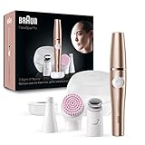 Braun FaceSpa Pro Beauty Set mit Gesichtsepilierer Damen, Gesichtsreinigungsbürste, Aufsatz, Halter und Aufbewahrungsbox, Haarentfernung, Reinigung und Hautstraffung, Geschenk Frau, SE921