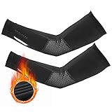 ROCKBROS Radsport Armlinge Arm Sleeves Beinlinge Knieschutz Winter Anti Rutschen Armwärmer Beinwärmer für Laufen Fußball Basketball Herren/Damen S-3XL (1 Paar)