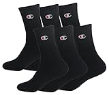 Champion Herren Legacy Crew Socks X6 Sportsocken (6er Pack), Schwarz (8UZ), 43-46 EU