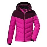 Killtec Mädchen Steppjacke/ Jacke in Daunenoptik mit abzippbarer Kapuze und Schneefang KSW 157 GRLS SKI QLTD JCKT, himbeere, 128, 38489-000