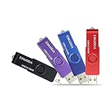 4 Stück 64GB USB Stick ENUODA Speicherstick Rotate Metall Mehrfarbig High Speed USB 3.0 Flash Drive Pack (Rot,Schwarz,Blau,Violett)