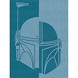 1art1 Star Wars Poster Mandalorian/Boba Fett Half/Half Bilder Leinwand-Bild Auf Keilrahmen | XXL-Wandbild Poster Kunstdruck Als Leinwandbild 80x60 cm