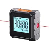 Digitaler Winkelmesser 3 in 1, Neigungsmesser Laser Wasserwaage, IP54 Magnetisch Wasserdicht Inklinometer Level Box, LCD Display, Type-C Schnittstelle für Säge/Bau/Dekoration/DIY