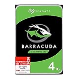 Seagate Barracuda 4 TB interne Festplatte HDD, 3.5 Zoll, 5400 U/Min, 256 MB Cache, SATA 6 Gb/s, silber, FFP, Modellnr.: ST4000DMZ04