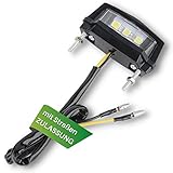 Binego® Motorrad Quad LED Kennzeichenbeleuchtung E Geprüft Nummernschildbeleuchtung Mini Weiß Klar ATV E24 ABE TÜV 12V