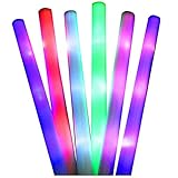 Plumflex 12 StüCk Bunte LED-Knicklichter RGB LED Glow Foam Stick Jubelrohr Dunkellicht Geburtstag Hochzeit Party Supplies