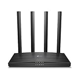 TP-Link Archer C6 Dualband Gigabit WLAN-Router (867Mbit/s 5GHz + 300Mbit/s 2,4GHz, 4 Gigabit LAN-Port, MU-MIMO, IPTV, Unterstützt keine DSL-Funktion