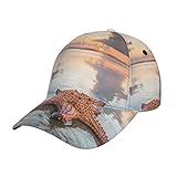 KTQUZCLF Baseballkappe, Strand Seestern Verstellbare Trucker Cap, Hip Hop Hut für Männer Frauen, Schwarz , One size