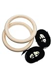 SUNDRIED Holzturnringe mit Straps Fitnessstudio Ringe Crossfit Gymnastik Sport Dip Ringe Gym Rings