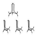 ipow 4 Stück Metall Tellerständer, Tellerhalter Eisen Staffelei Aufsteller Display Ständer schöner Bilderständer für Foto, Kunst, Teller, Bücher, Bild (4 Zoll Ständer)