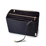 AT Allure-T Handtaschen Organizer, Taschenorganizer Filz + Schlüsselbund, Einsatz separat anwendbar - Neverfull mm Organizer, Handtaschenorganizer Bag in Bag, Schwarz M