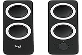 Logitech Z200 Kabelloser PC-Lautsprecher, 2.0 Stereo Sound, 10 Watt Spitzenleistung, 3,5 mm Eingang, Kopfhörerbuchse, Easy-Switch Feature, UK Stecker, PC/TV/Tablet/Handy - Schwarz