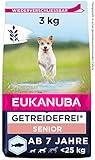 Eukanuba Hundefutter getreidefrei mit Fisch für kleine und mittelgroße Rassen - Trockenfutter für Senior Hunde, 3 kg