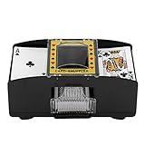 Automatische Kartenmischmaschine , Kartenmischmaschine Elektrische 2 Deck, elektronische Casino-Poker-Kartenmischung, batteriebetrieben, Ein/Zwei Deck-Karten-Mischung, Kartenspiel-Zubehör