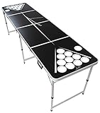 Beercup Bierpong Tische, Beer Pong Set für Partyspiele, Beerpong Tisch Klappbar & Höhenverstellbar, Beer Pong Tisch mit Bierpong Red Cups-Becherhalter, Bierpong Tisch Wasserfest, Bierpongtische