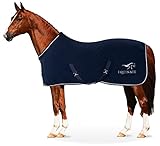 Equinate Abschwitzdecke Arizona aus Polarfleece mit Widerristpolster und Kreuzbegurtung 165cm Navy