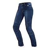 SHIMA Damen Blue 28 SHIMA SANSA JEANS Denim Modern mit Protector Classic Duralid Motorradhose für Frauen 26 32 Blau, Blau, EU