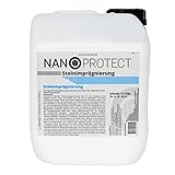 Nanoprotect Steinimprägnierung | Profi Qualität | Vorbeugend gegen Grünbelag und Einschmutzung | Ideal für Pflastersteine, Beton und Fassaden | 5 L für ca. 40 – 60 m²