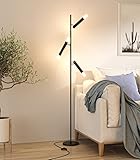 Stehlampe LED Wohnzimmer schwarze - Modlicht moderne Stehleuchte | dimmbare 15W Deckenfluter | 3000K Warmweiß schwarze Standleuchte geeignet für Sofa/Schlafzimmer/Büro/Hotel/ Kinderzimmer