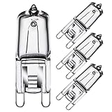 GMY Halogen G9 Backofenlampe 40W 230V G9 Backofen Glühbirne für Ofen- und Mikrowellenherd-Glühbirnenanwendungen 300°C Hitzetolerante Glühbirnen 4er-Pack