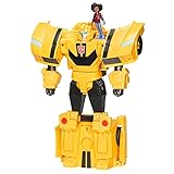 Transformers Spielzeug EarthSpark Spin Changer Bumblebee Action-Figur (20 cm) mit Mo Malto Figur (5 cm), ab 6 Jahren