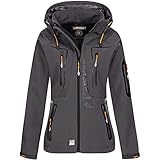 Geographical Norway Damen Softshell Outdoor Jacke Dark Grey XL