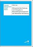 Wirksamkeit der Nutzung von E-Vergabe im Beschaffungsmanagement der öffentlichen Verwaltung (Kasseler Management Forum)