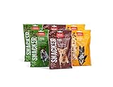 MERA Snacker Mix-Pack ohne Getreide (6 x 200g), herzhaft softe Hundeleckerli für Training oder als Snack, mit Geflügel, Lamm und Rind