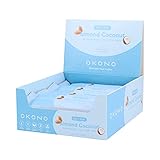 OKONO Keto Riegel Almont Coconut, gesunder Keto Müsliriegel ohne Zucker, vegane Schokolade, Energieriegel mit Mandel Kokos Geschmack, Glutenfrei, 12 x 40 g