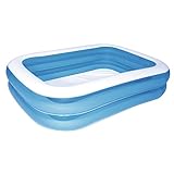 Bestway - Deluxe rechteckiger blauer aufblasbarer Pool, 211 x 132 x 46 cm