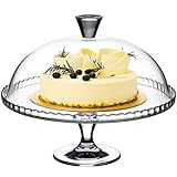 SZQ-Kuchenstand Hohe Glasschale Mit Kuppel, Lebensmittelkonservierung Abdeckung Kuchen Brot Kuppel Dessert Shop Hochzeit Servierstand Durchmesser 32 CM Käseplattenabdeckungen ( Size : 32*32*25.8CM )