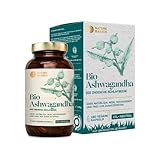 Nature Basics® BIO Ashwagandha zertifiziert & nachhaltig im Glas | 180 Kapseln hochdosiert & rein | 750mg pro Kapsel & 3.000mg pro Tagesdosis | Ayurveda Nahrungsergänzung | laborgeprüft & CO2-neutral