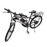 E-Bike 26Zoll E-Mountainbike 21Gang Elektrofahrrad mit LED-Scheinwerfer,250W Elektro Pedelec Elektrisches Fahrrad Mit 48V/10AH Akku für 5.5-5.9ft Herren/Erwachsene,Motor 25km/h, Ausdauer 20-30km