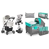 Hauck Disney Kombi Kinderwagen Shopper Trioset inkl. Babywanne, Babyschale, Sitz, Getränkehalter und Ablage, bis 25 kg, Pooh Exploring & LIONELO Sven Plus 2 in 1 Baby Bett Laufstall Baby, 46