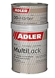 ADLER 2K-PU-Multilack, Fliesenlack matt Weiß, RAL9016 Verkehrsweiß - 1 kg inkl. Härter - Hochwertige Fliesenfarbe mit hervorragenden Hafteigenschaften für diverse Untergründe, Grund- und Decklack