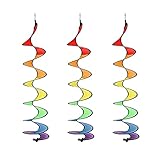 Harilla 3X Windsack Spielzeug Wind Regenbogen Wohnkultur Camping Wasserabweisend Nylon Mehrfarbig