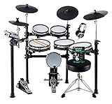 XDrum DD-530 E-Drum Set mit Mesh Heads - Elektronisches Schlagzeug mit 4 Becken Pads 5 Mesh Head Pads, 1 Kick Pad und Rack - 45 Drumkits mit 455 Sounds - Inkl. Hocker, Kopfhörer und Schule