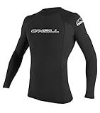 O'Neill Wetsuits Herren Basic Skins L/S Crew Rash Vest, Black, L