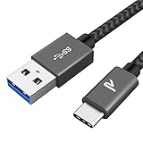 USB C Kabel 3.1A, RAMPOW Ladekabel USB C, Schnellladekabel USB C USB 3.0 und QC 3.0 Schnellladung, USB Kabel Typ C haltbares Nylon geflochtenes USB C für Samsung Galaxy S20/S10/S9/Note 10/9/8-1M