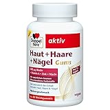 Doppelherz Haut + Haare + Nägel Gums – Zink unterstützt den Erhalt normaler Haut, Haare und Nägel – ca. 60 Weichgummis