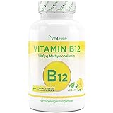 Vitamin B12 Vegan - 365 Lutschtabletten mit Zitronengeschmack - Premium: Aktives Methylcobalamin - Laborgeprüft - Hochdosiert