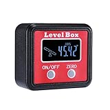 Beaspire Digitaler LCD Winkelmesser Neigungsmesser Winkelsucher Winkelmessgerät Inklinometer Level Box mit Magnetfuß (Batterie enthalten)