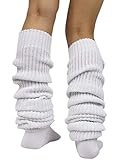 Gupiar Damen Slouch Socken Lose Kniestrümpfe Lange Stulpen Strümpfe Gestreifte Baumwollstrümpfe für College Cheerleader Kostüm (23.6Inch/60cm)