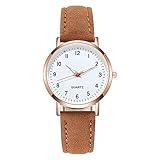 Graceyo Leuchtend Quarzuhr für Damen Frauen Einfaches Analoger Quarz Uhren Wasserdichter Damen Uhren Geschäft Kleid Armbanduhren Damenuhren Casual Retro Watch Uhr Damenuhr