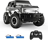 DEERC Ferngesteuertes Auto, 1:18 SUV mit LED-Scheinwerfern, 2,4 GHz, 160 Minuten Spiel, All-Terrain MonsterTrucks Off-Road Crawler, Geschenke für Jungen und Mädchen, Kinder